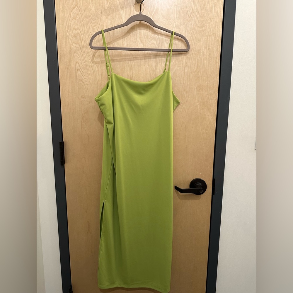 GREEN H&M Slip dress